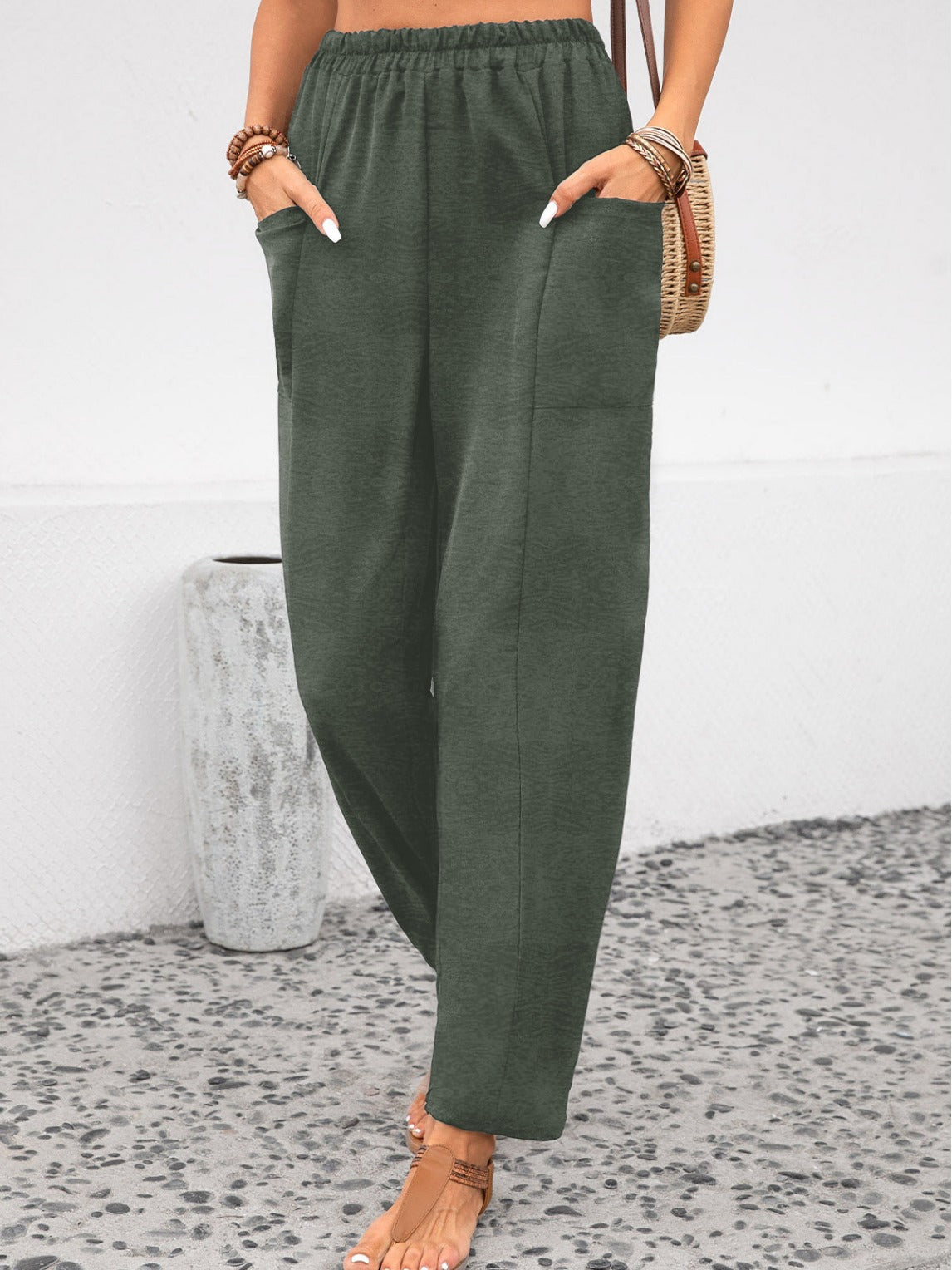 Plus Size Ice Silk Pants