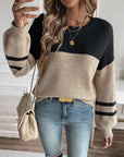 Casual Round Neck Pullover Long Sleeve Women's Sweater