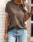 Graceful Twist Front Top with Relaxed Feel