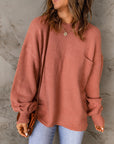 Crew Neck Long Sleeve Loose Sweater