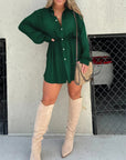 Splendid Teal Tie Waist Dress for Casual Walks