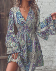 Vintage Print Flare Dress
