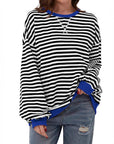 Long Sleeve Striped Pullover Casual Shirt