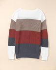 Women's Color Block Knitted Sweater