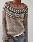 Patterned Knitwear Retro Sweater