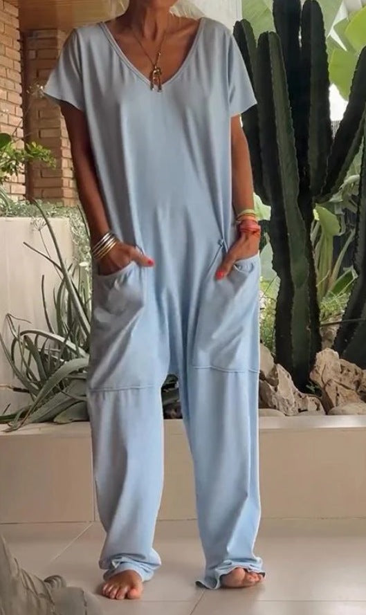 Soft Cotton V-Neck Dress