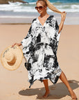 Feminine Wrap Dress in Whisper Fade Tones