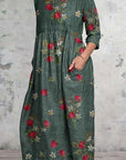 Trendy Floral Printed Midi Dress