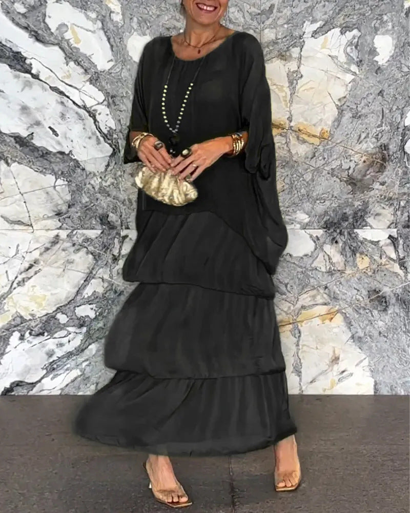 Fashion Batwing Long Dress