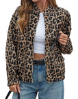 Retro Brown Leopard Print Long Coat
