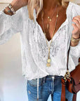 Casual Summer Lace Blouse – Lightweight, Breathable Style for Effortless Warm-Weather Outfits