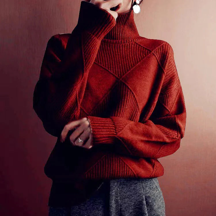 Loose Fit High Neck Sweater