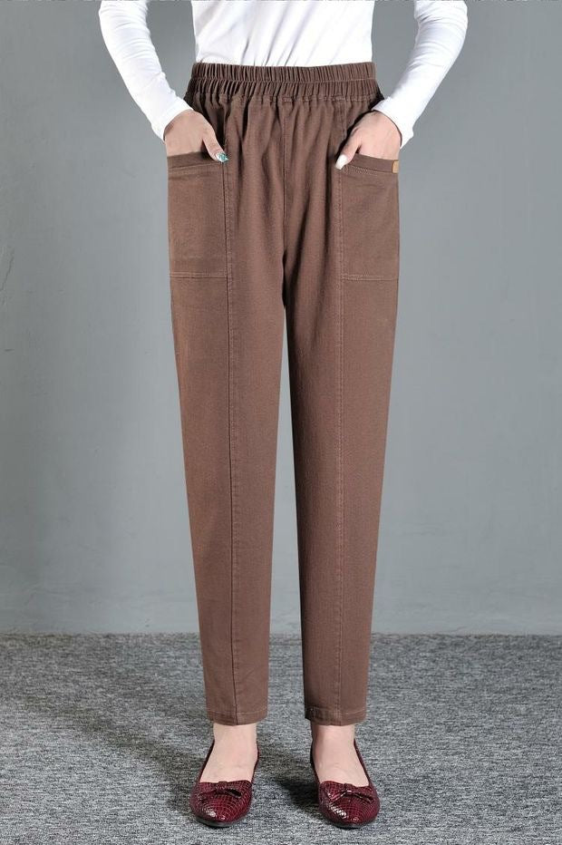 High Waist Straight Pants