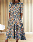 Casual Round Neck Long Dress