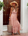 Elegant V-Neck Sleeveless Midi Dress