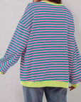 Long Sleeve Striped Pullover Casual Shirt