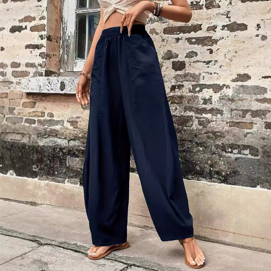 Elastic Waist Cargo Trousers