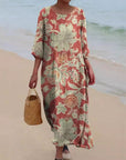 Trendy Floral Printed Midi Dress