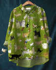 Cute Chloe Dog Drawing Print T-Shirt