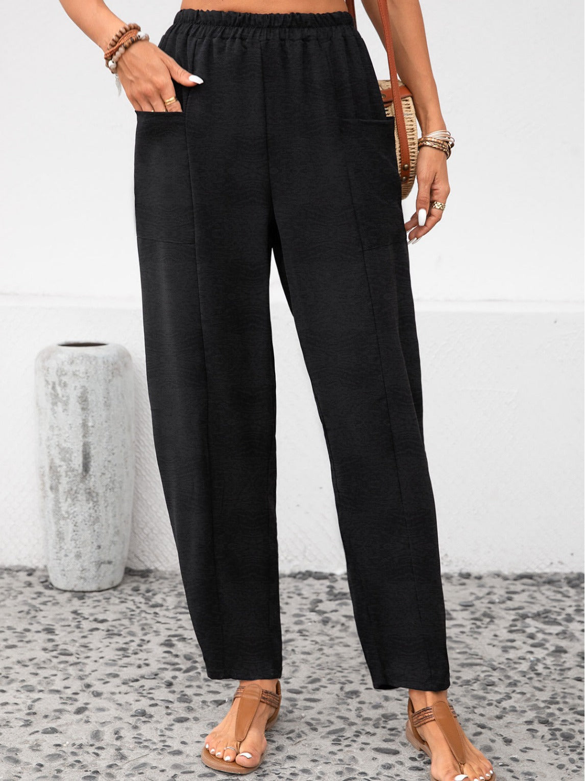 Plus Size Ice Silk Pants