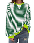 Long Sleeve Striped Pullover Casual Shirt