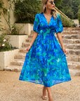 Chic V-Neck Floral Summer Dress