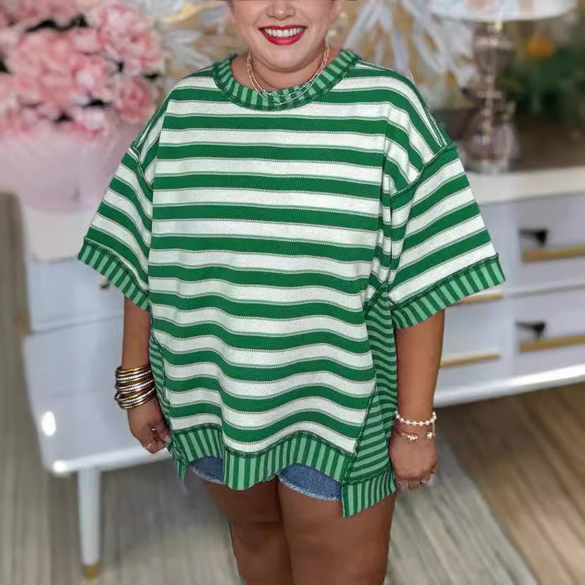 Soft Everyday Stripe Top – Flattering Fit for Casual Office Days and Relaxed Weekend Outfits