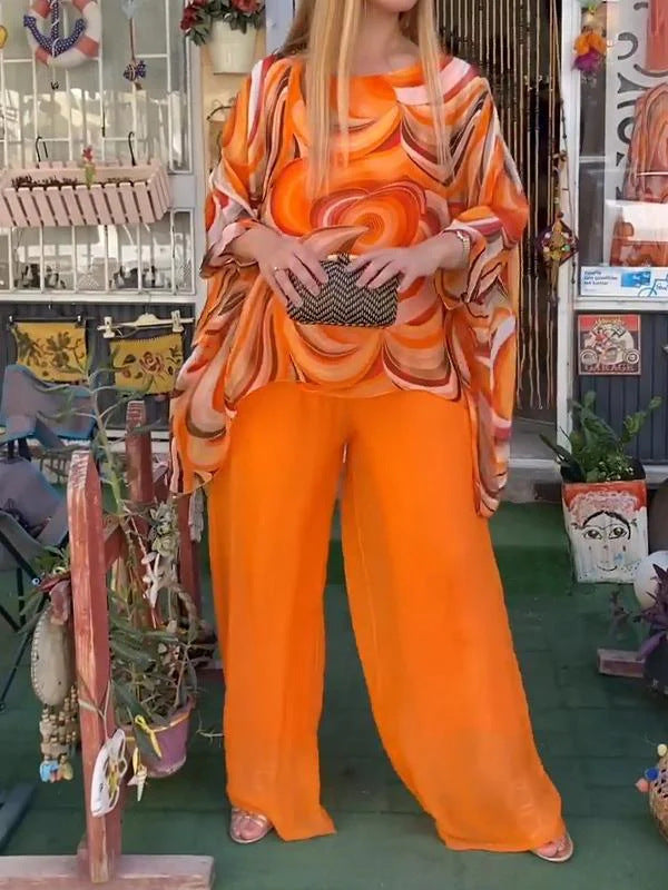 Loose Fit Chiffon Set