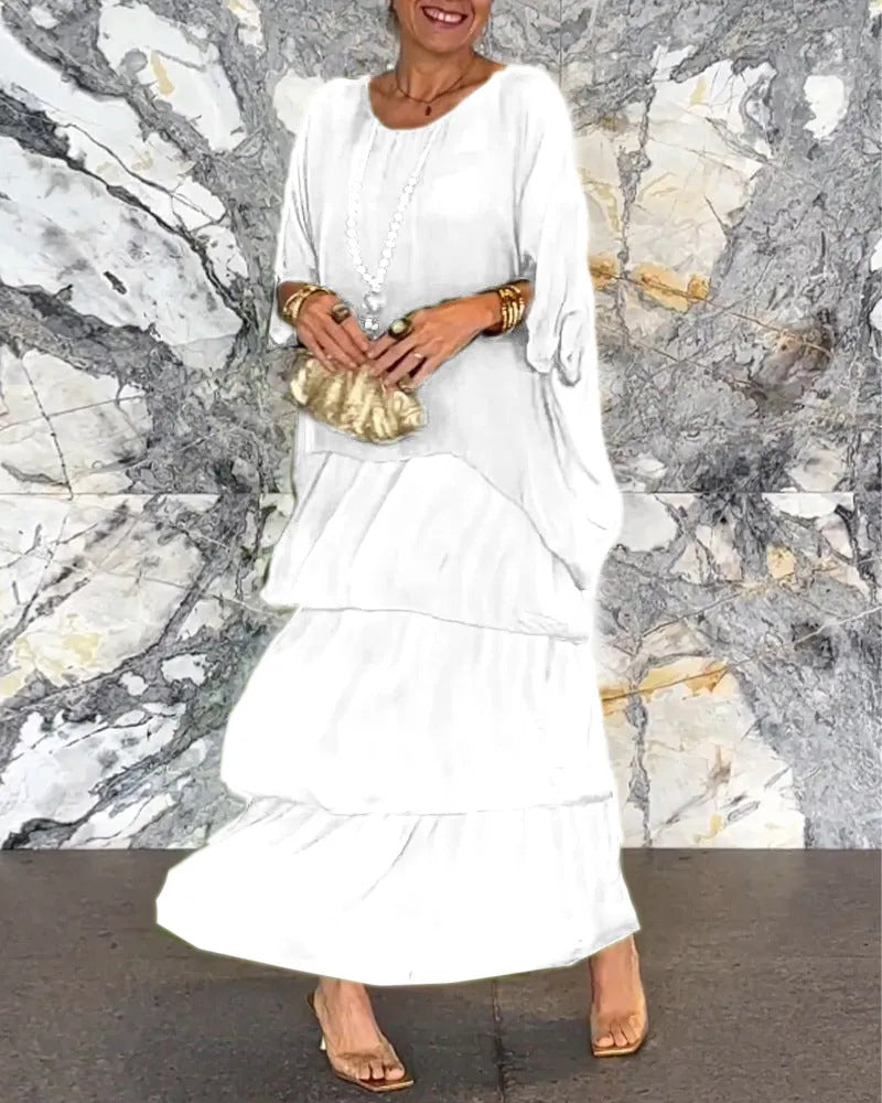 Fashion Batwing Long Dress