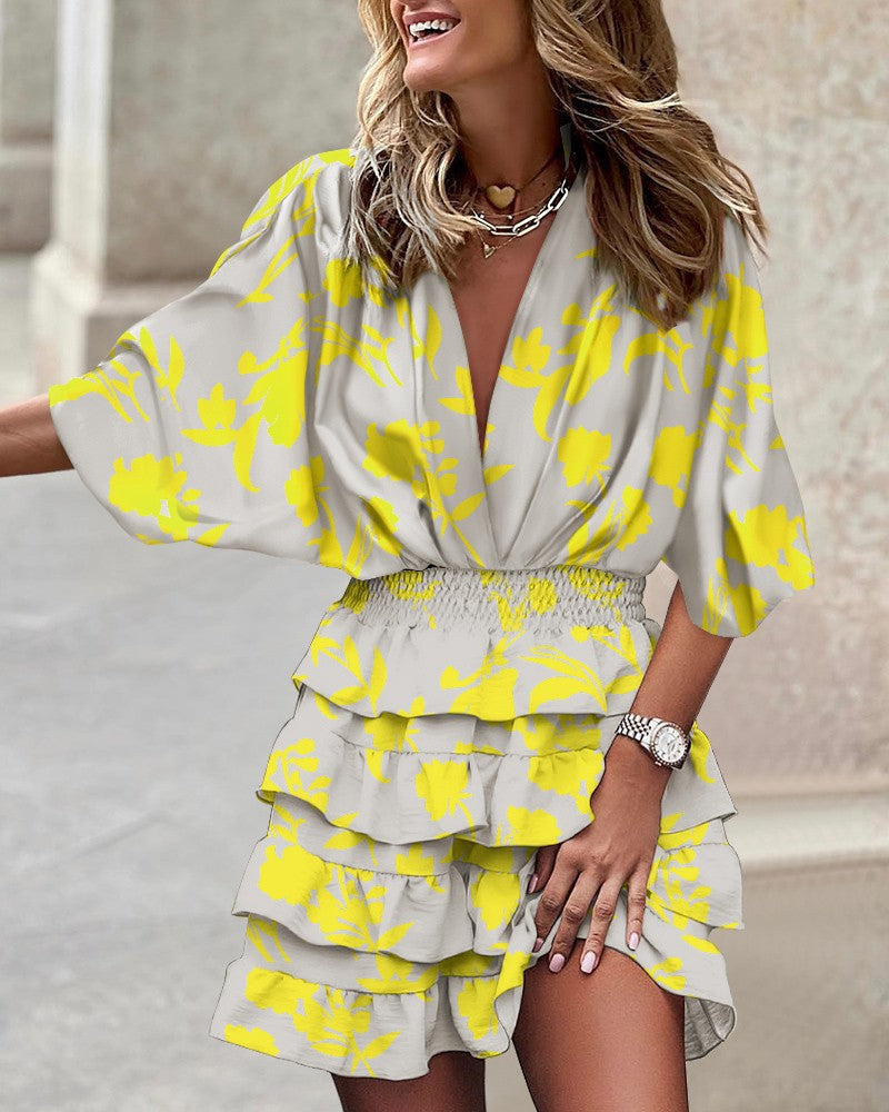 Chic Tunic Dress with Classic V-Neckline