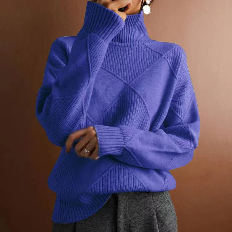 Loose Fit High Neck Sweater