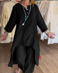 Breathable Cotton Linen Two Piece set