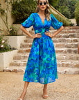 Chic V-Neck Floral Summer Dress
