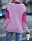 Women's Casual Round Neck Knitted Sweater