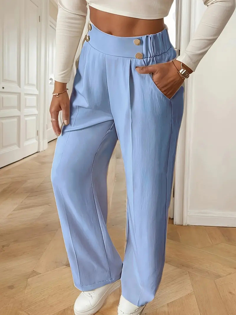 Elegant High Waist Trousers