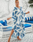 Ocean Haze Flowy Midi Dress