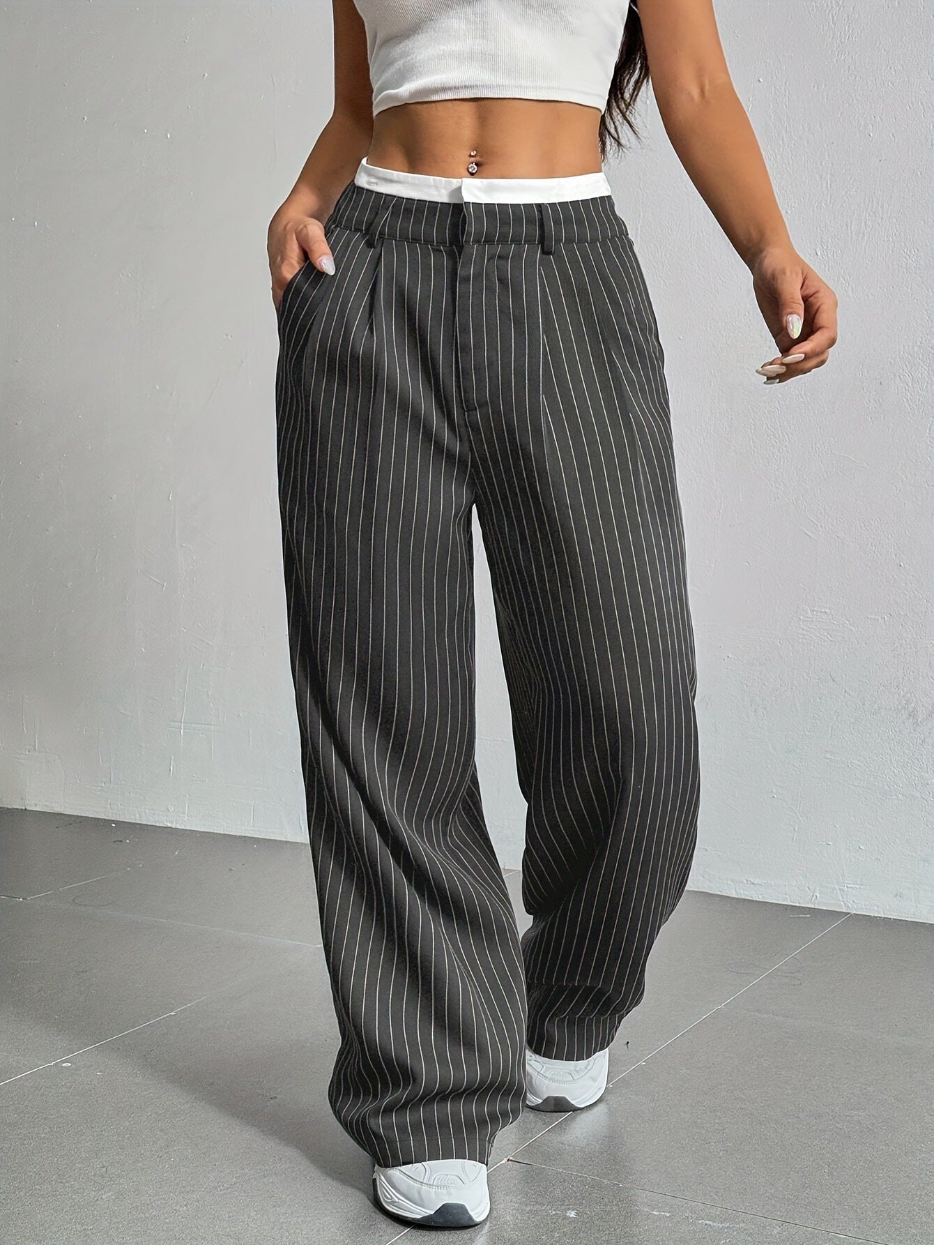 High Waist Casual Pants