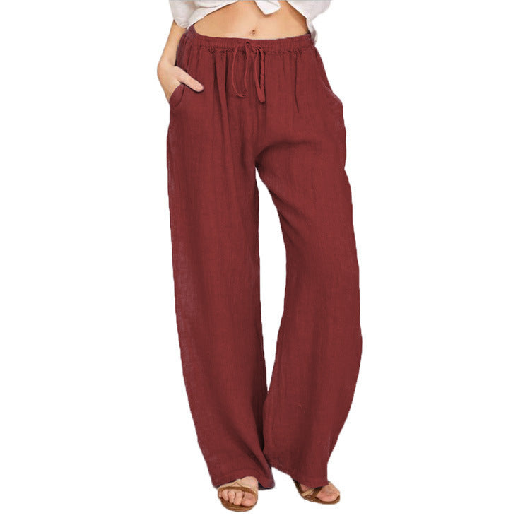 Women’s Ice Silk Straight Leg Trousers