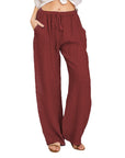 Women’s Ice Silk Straight Leg Trousers