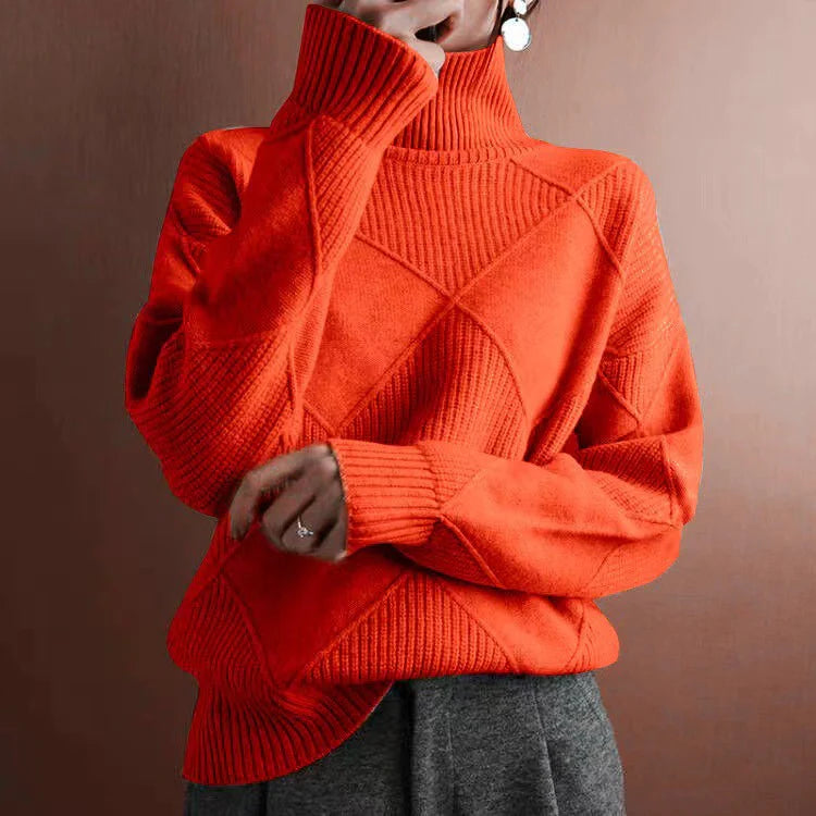 Loose Fit High Neck Sweater