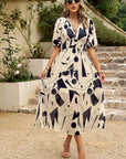 Chic V-Neck Floral Summer Dress