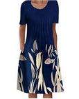 Casual Round Neck Long Dress