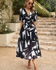 Chic V-Neck Floral Summer Dress