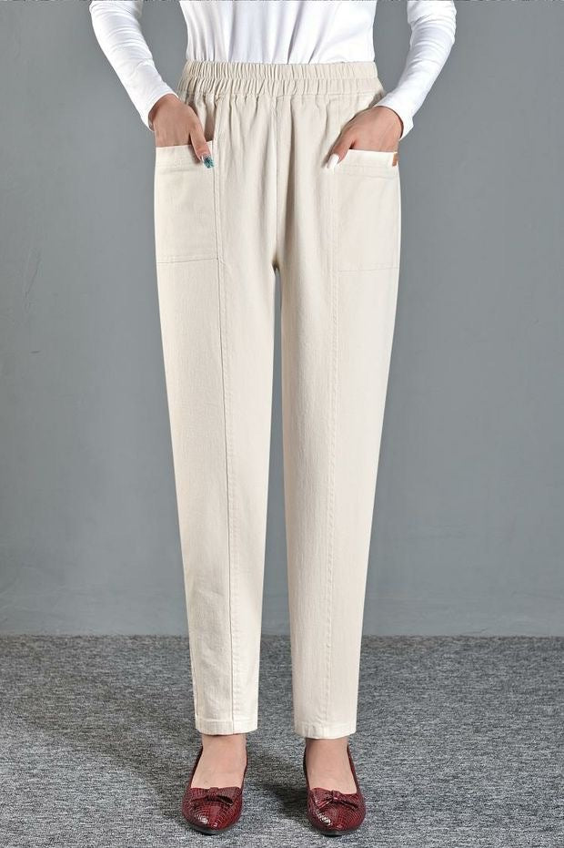 High Waist Straight Pants