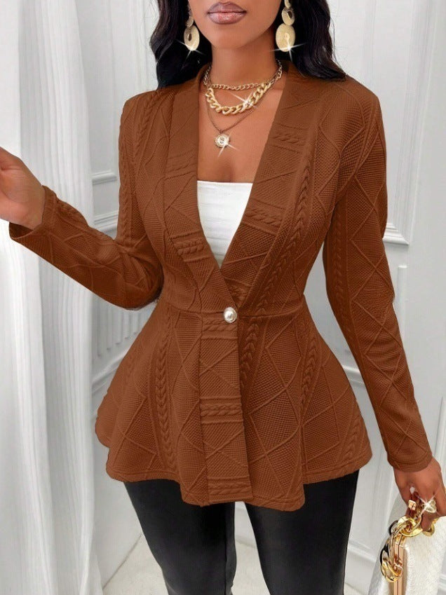 Cross-Border Long Coat with Buttons