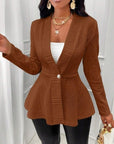 Cross-Border Long Coat with Buttons