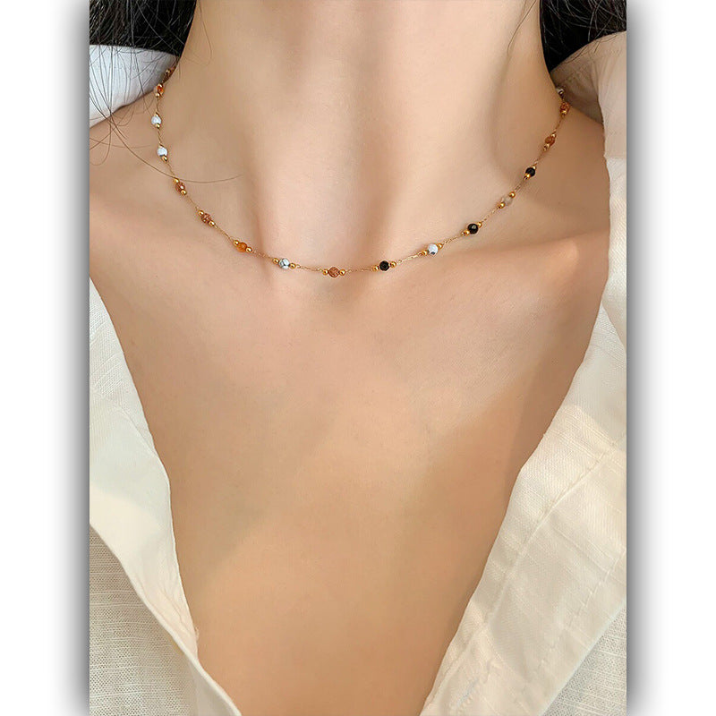 Fashionable Women’s Natural Stone Necklace