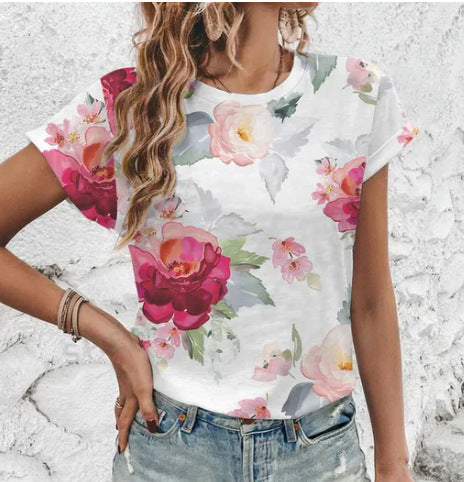 Relaxed Fit Top with Petal Design