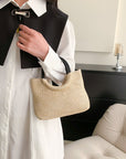 Korean-Style Woven Straw Handbag