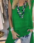 Flowy Sleeveless Tunic Top for Casual Wear